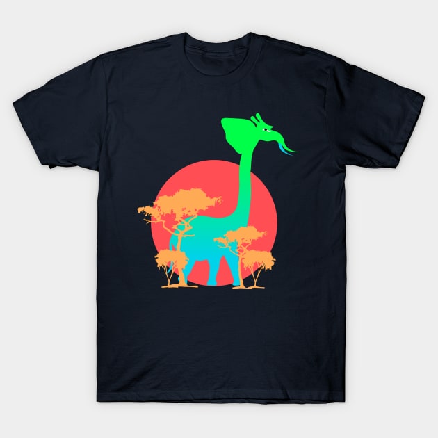 Hybrid Animal World Art T-Shirt by RJ-Creative Art